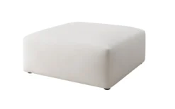Beistellhocker 80 cm Snug aus Echtleder
