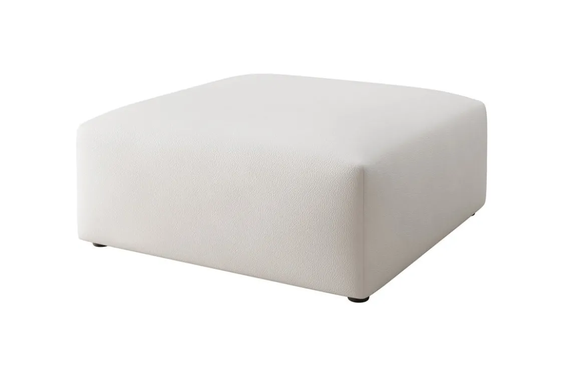 Beistellhocker 80 cm Snug aus Echtleder