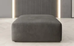 Beistellhocker 80 cm Snug aus Samt
