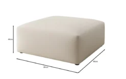 Beistellhocker 80 cm Snug aus Stoff