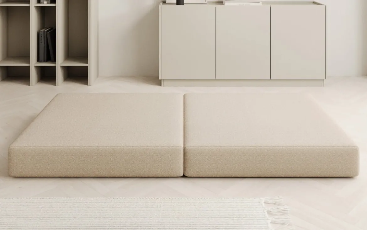 Beistellhocker Lazy in Bouclé