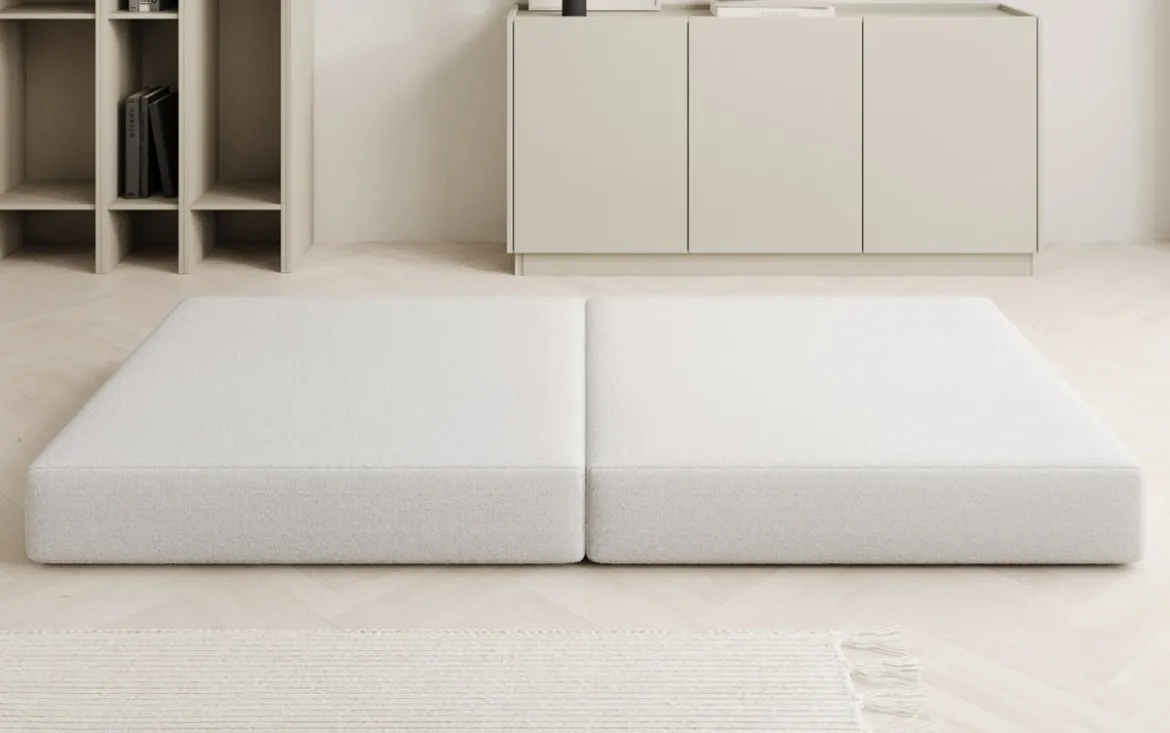 Beistellhocker Lazy in Bouclé