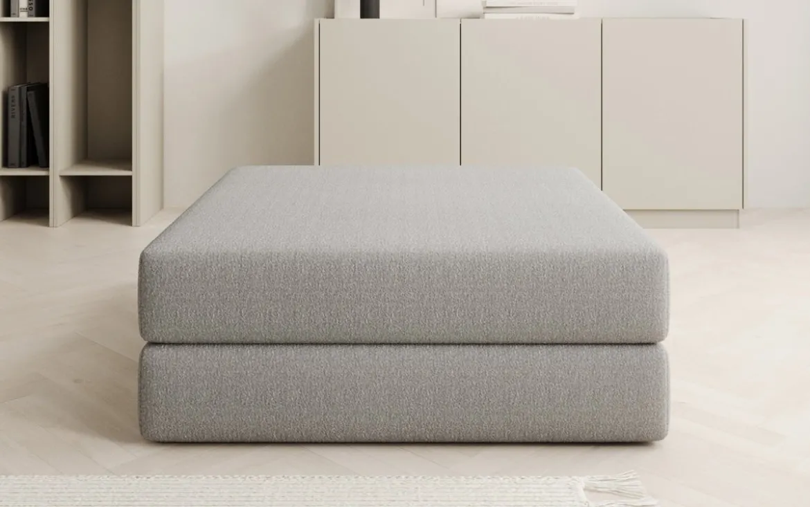 Beistellhocker Lazy in Bouclé