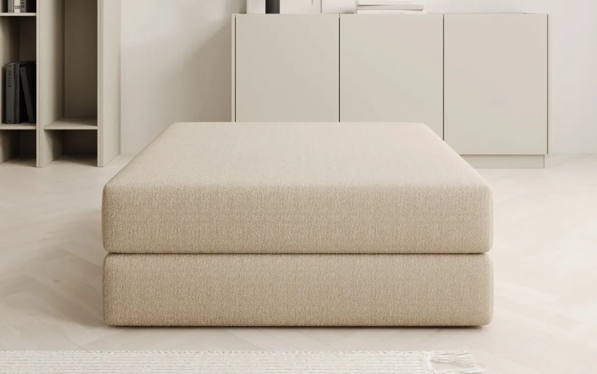 Beistellhocker Lazy in Bouclé