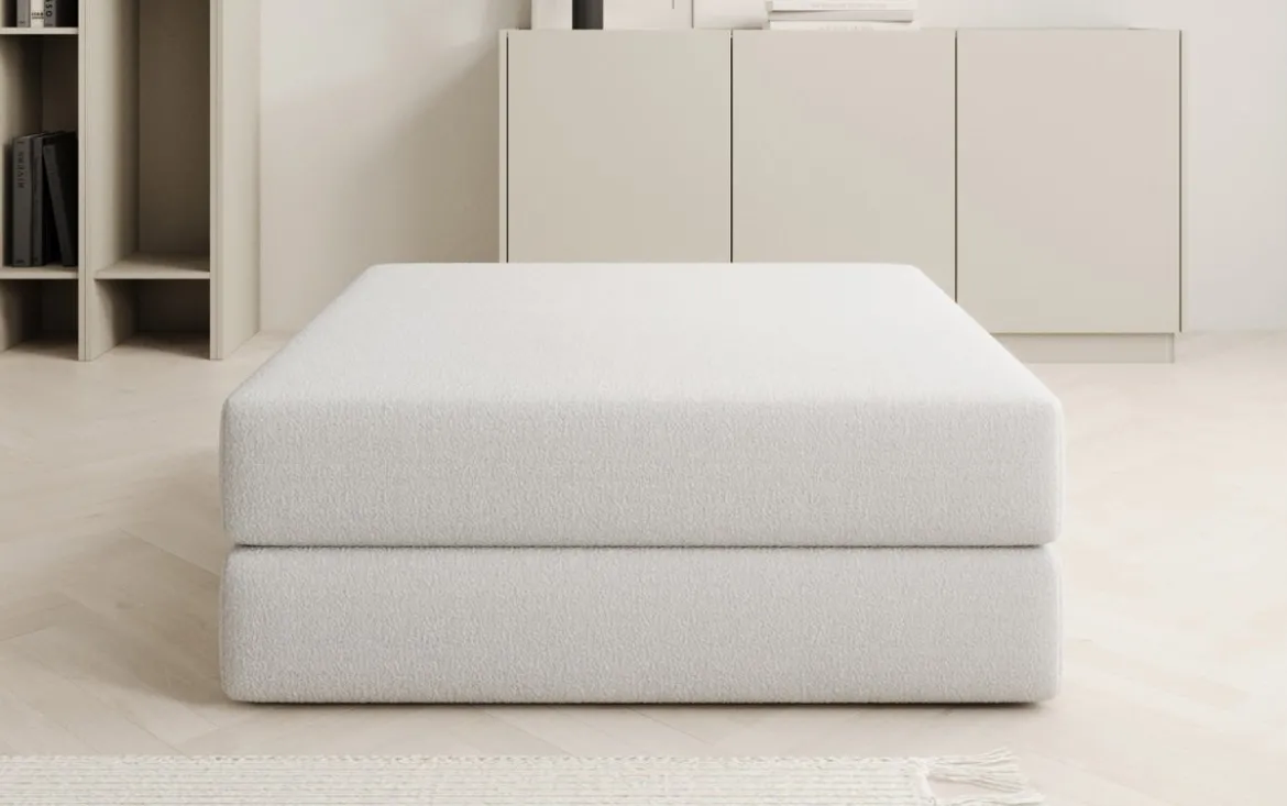Beistellhocker Lazy in Bouclé