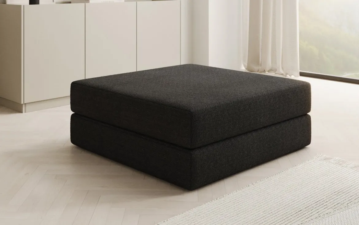 Beistellhocker Lazy in Bouclé