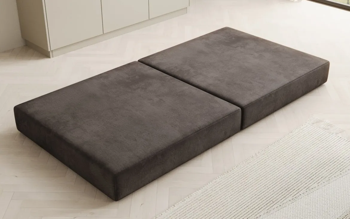 Beistellhocker Lazy in Samt