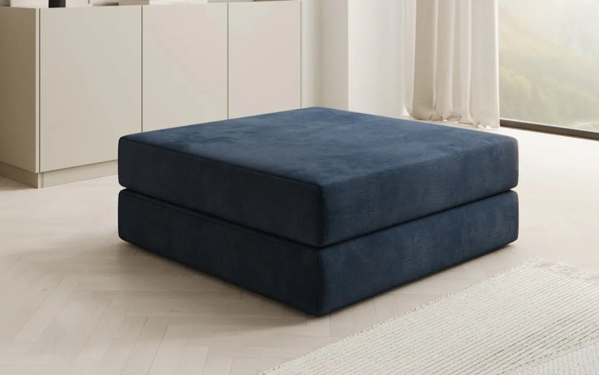 Beistellhocker Lazy in Samt