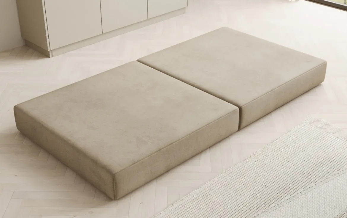 Beistellhocker Lazy in Samt