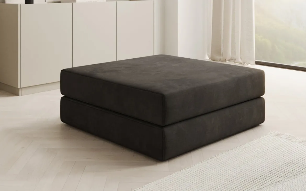 Beistellhocker Lazy in Samt