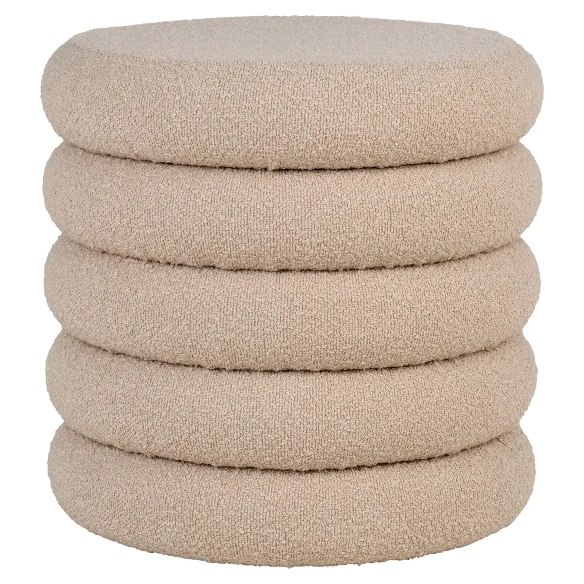 Beistellhocker Lorea Bouclé Beige