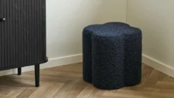Beistellhocker Mercury - aus blauem Polyester