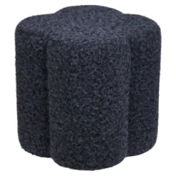 Beistellhocker Mercury - aus blauem Polyester