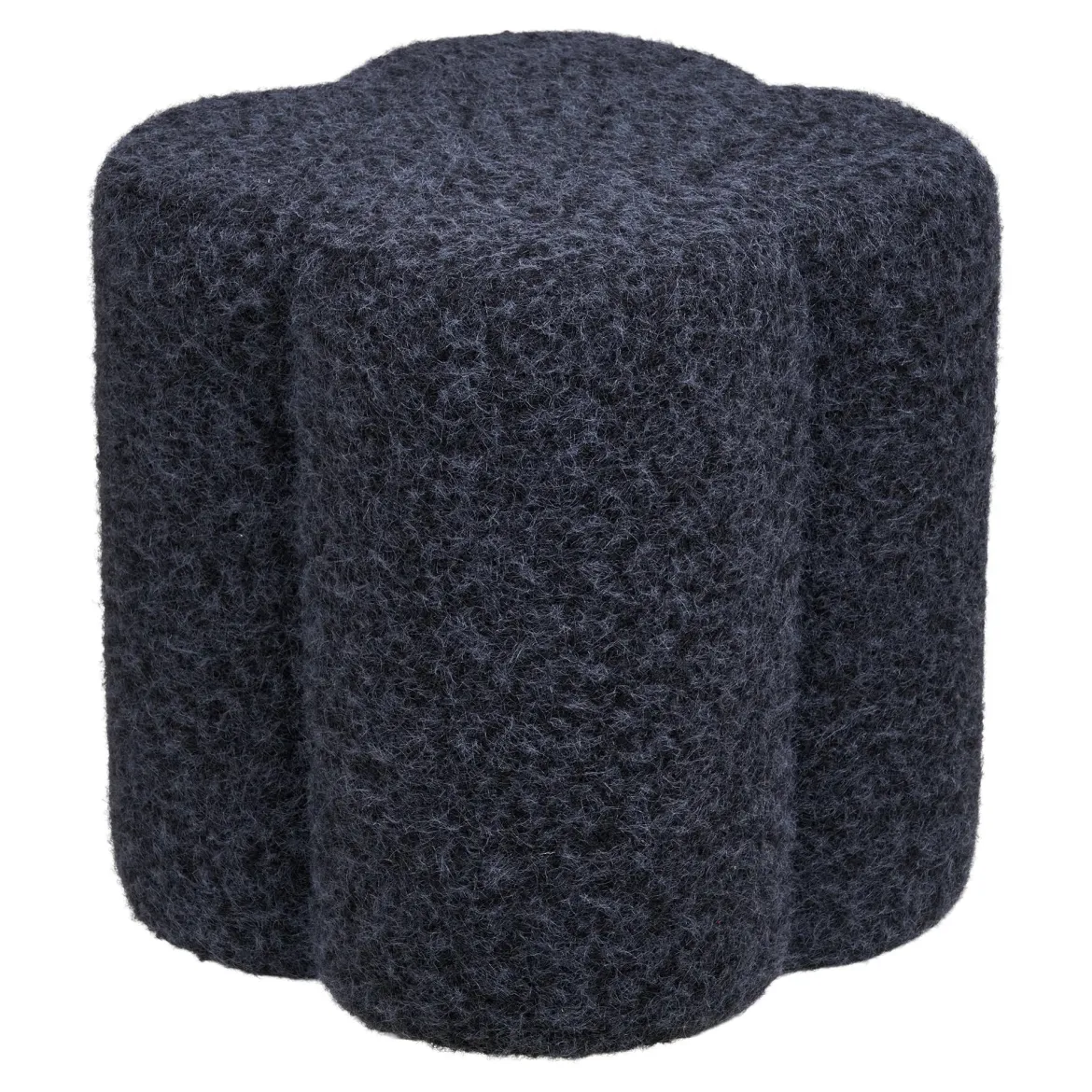 Beistellhocker Mercury - aus blauem Polyester