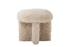 Beistellhocker Puffipuff – weicher Bezug in warmen Beigeton