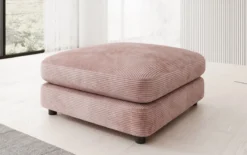 Beistellhocker Thalessa in Cord 90x90cm