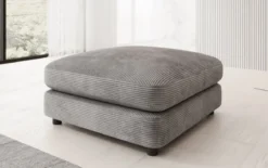 Beistellhocker Thalessa in Cord 90x90cm