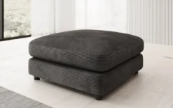 Beistellhocker Thalessa in Cord 90x90cm