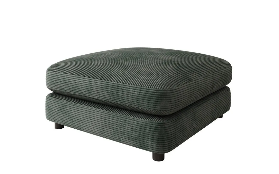 Beistellhocker Thalessa in Cord 90x90cm