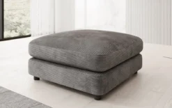 Beistellhocker Thalessa in Cord 90x90cm
