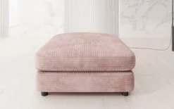 Beistellhocker Thalessa in Cord 90x90cm