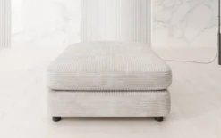 Beistellhocker Thalessa in Cord 90x90cm