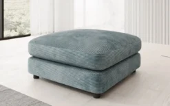 Beistellhocker Thalessa in Cord 90x90cm