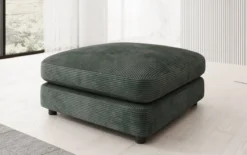 Beistellhocker Thalessa in Cord 90x90cm