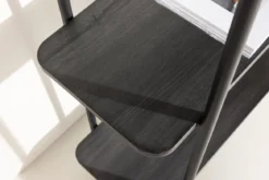 Beistelltisch Alin – in Schwarz mit Stahlgestell
