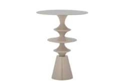 Beistelltisch Avero – Skulpturales Design in hellem Beigeton