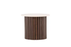 Beistelltisch Elvin – Ø52 cm in Holzoptik Beige