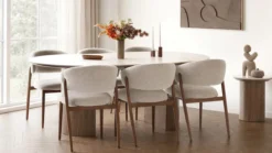 Beistelltisch Lykke - in Travertin-Optik