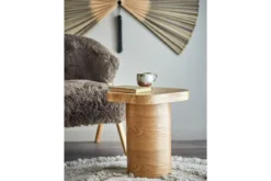 Beistelltisch Margo – Zylindrisches Design in warmem Naturton
