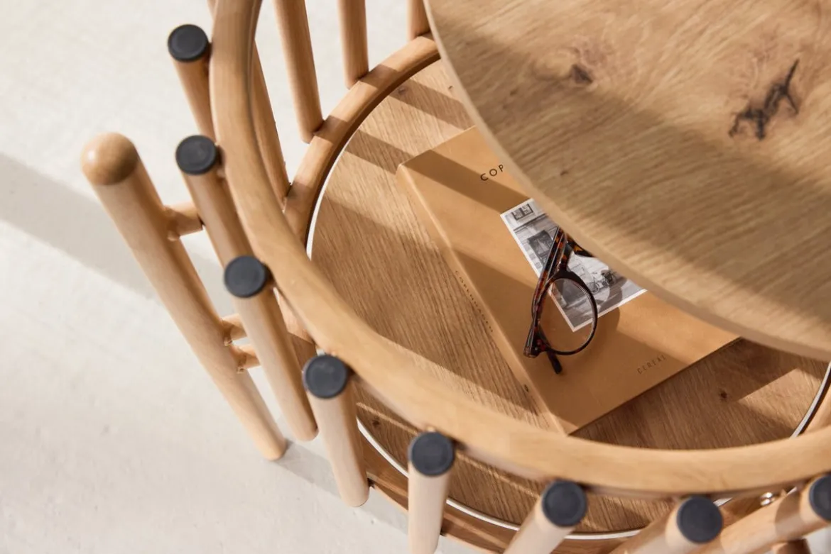 Beistelltisch Rubius – in Holzoptik