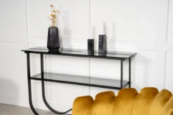 Beistelltisch Velo – modernes Design mit Glasplatte