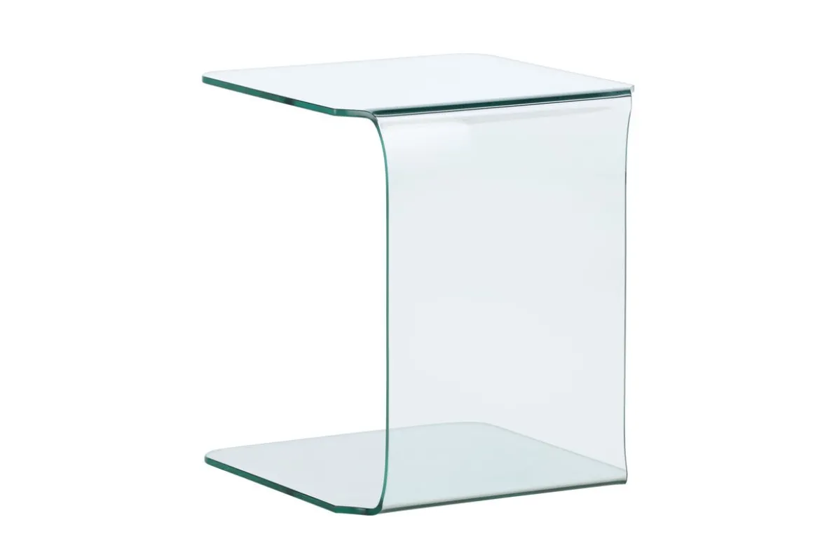 Beistelltisch Vetro – 45 × 45 cm in Klarglas