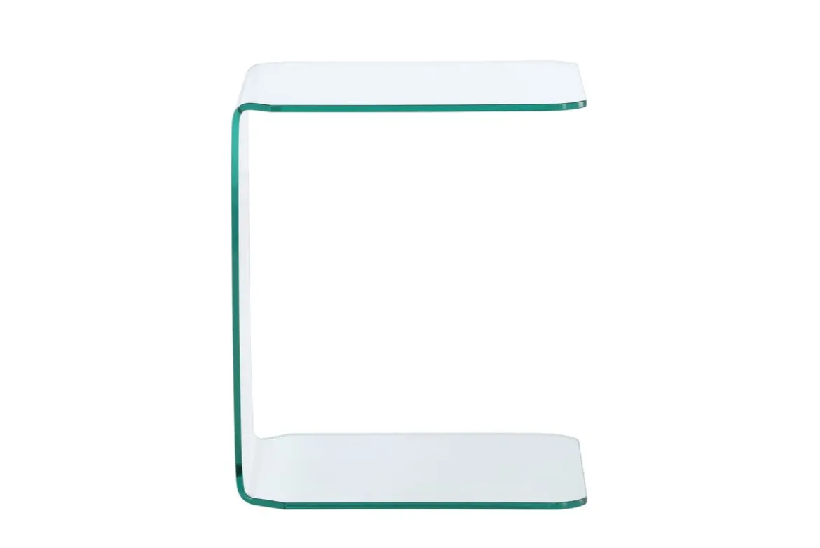 Beistelltisch Vetro – 45 × 45 cm in Klarglas