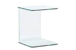 Beistelltisch Vetro – 45 × 45 cm in Klarglas