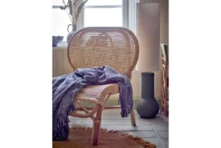 Überwurfdecke Hena - Blau, aus recycelter Baumwolle