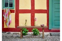 Überwurfdecke Kalia - Bunt, aus recycelter Baumwolle