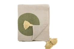 Überwurfdecke Liona - Natur, aus recycelter Baumwolle