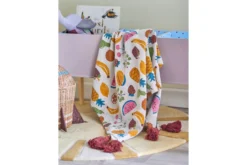 Überwurfdecke Lucy - Bunt, aus recycelter Baumwolle