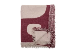 Überwurfdecke Luma - Rot, aus recycelter Baumwolle