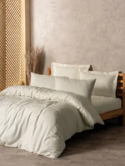 Bettwäsche-Set Beige – 100% Baumwolle Ranforce
