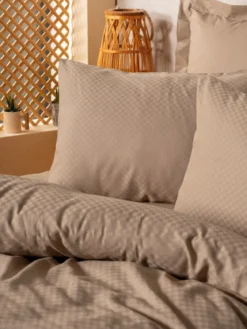 Bettwäsche-Set Taupe – 100% Baumwolle Ranforce
