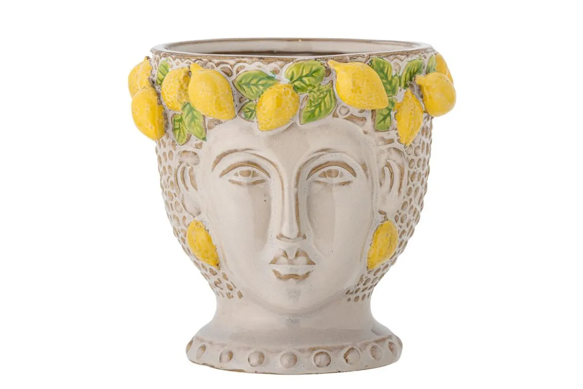 Blumentopf „Amalfi“ – Gelbes Steingut