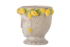 Blumentopf „Amalfi“ – Gelbes Steingut