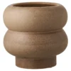 Blumentopf „Arvello“ – Braunes Keramik-Design mit organischer Form