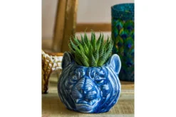 Blumentopf „Avelin“ – Blaues Steingut