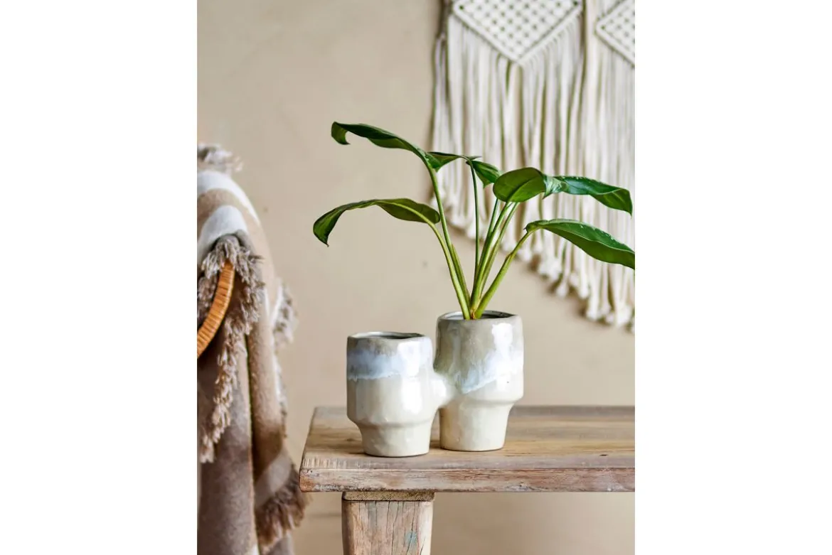 Blumentopf Doublepott – glasiertes Steingut